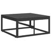 vidaXL Mobilier de jardin M&eacute;tal Noir 70 x 70 x 32 cm