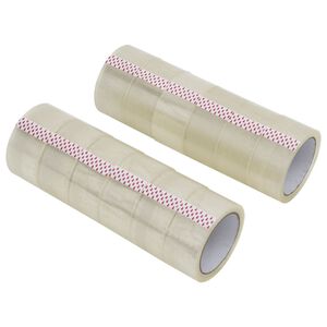 vidaXL Ruban d'emballage 12 pcs transparent 48 mm x 66 m