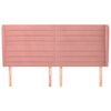 vidaXL T&ecirc;te de lit avec oreilles Rose 163x23x118/128 cm Velours