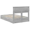 vidaXL Lit de Rangement Gris Sonoma 135 x 190 cm Bois d'ing&eacute;nierie