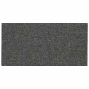 vidaXL T&ecirc;te de lit murale 12 pc 30 x 15 cm Gris fonc&eacute; tissu