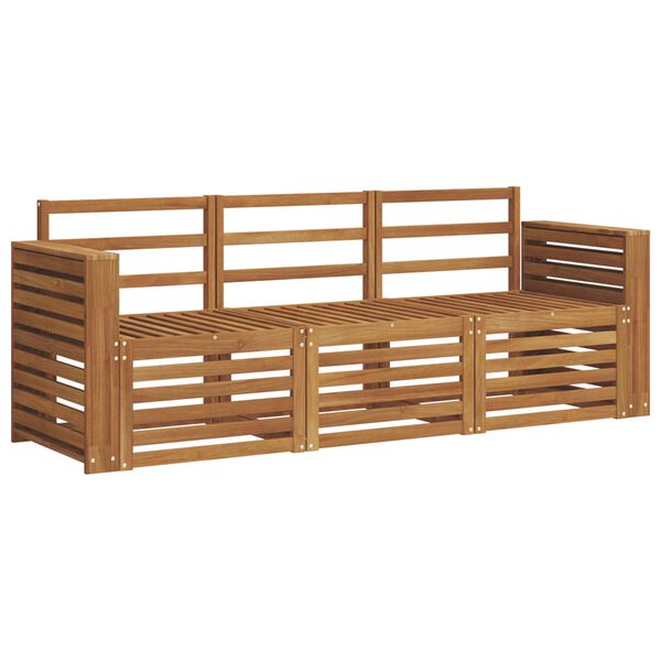 vidaXL Ensembles de canap&eacute;s 3 pcs Naturel Bois d'Acacia Massif