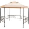 vidaXL Chapiteau tente de jardin Hexagonal Beige 323 x 265 cm