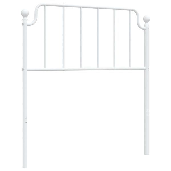 vidaXL T&ecirc;te de lit de remplacement m&eacute;tal blanc 90 cm