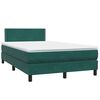 vidaXL Sommier &agrave; lattes de lit et matelas vert fonc&eacute; 120x220cm velours