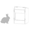 vidaXL Distributeur pour lapins Noir 64.5 x 25.5 x 45.5 cm