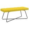 vidaXL Banc avec capitonnage bouton Jaune clair 110 x 40 x 46 cm Tissu