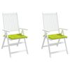 vidaXL Coussins de chaise de jardin lot de 2 vert vif 50x50x4 cm