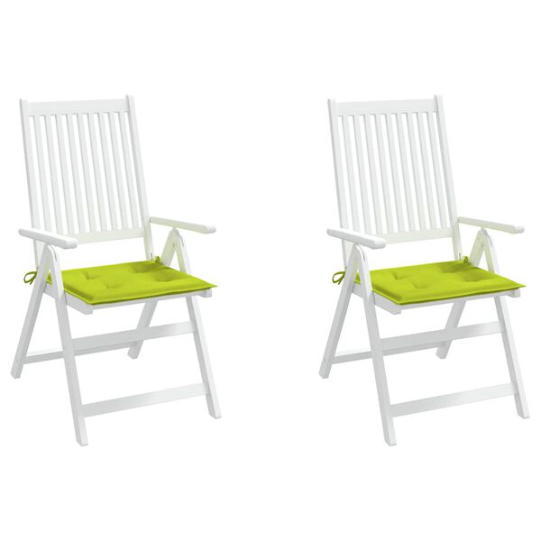 vidaXL Coussins de chaise de jardin lot de 2 vert vif 50x50x4 cm