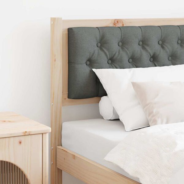 vidaXL T&ecirc;te de lit Autre marron et gris fonc&eacute; 75 cm Bois massif en pin