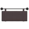 vidaXL T&ecirc;te de lit suspendue Uni Marron fonc&eacute; 110 x 55 x 5 cm tissu