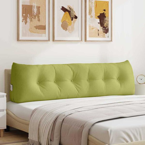 vidaXL Coussin de Dos Vert clair 180 x 24 x 50 cm tissu