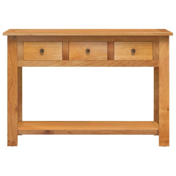 vidaXL Table console 110x35x75 cm Bois de ch&ecirc;ne solide