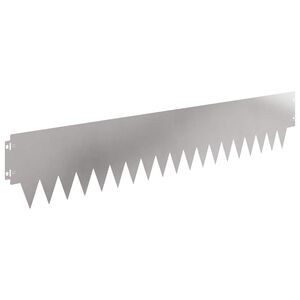 vidaXL Bordure de Pelouse 20 pcs 103 x 20 cm m&eacute;tal Argent&eacute;