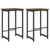 vidaXL Tabouret de bar 2 pcs Ch&ecirc;ne fum&eacute; 40 x 32 x 64 cm