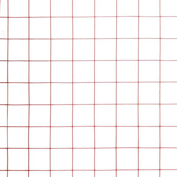 vidaXL Grillage Acier avec rev&ecirc;tement en PVC 10x1 m Rouge