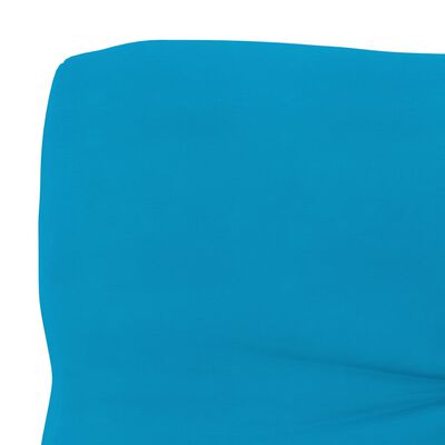 vidaXL Coussin de palette bleu 70x40x10 cm tissu