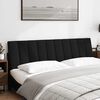 vidaXL Coussin de t&ecirc;te de lit Hanko noir 180 cm tissu