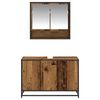 vidaXL Ensemble de mobilier de salle de bain 2 pcs Bois Ancien