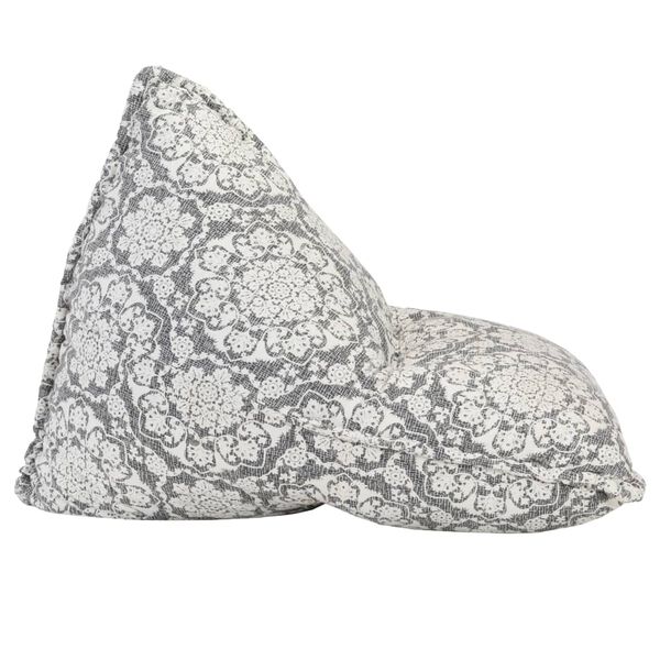 vidaXL Canapé pouf Gris clair Tissu Patchwork