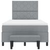 vidaXL Lit &agrave; ressorts avec matelas Gris clair 120 x 190 cm tissu