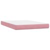 vidaXL Sommier &agrave; lattes de lit avec matelas rose 160x220 cm velours