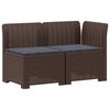 vidaXL Canap&eacute; de jardin 2 places avec coussins look rotin PP Marron
