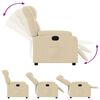 vidaXL Fauteuil inclinable &eacute;lectrique Cr&egrave;me Tissu