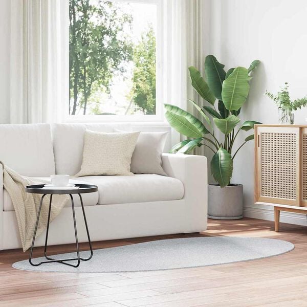 vidaXL Tapis Gris 100 x 200 cm Polyester