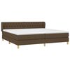 vidaXL Sommier &agrave; lattes de lit avec matelas Marron fonc&eacute; 200x200 cm
