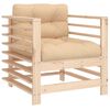 vidaXL Chaises de jardin avec coussins lot de 2 bois de pin massif
