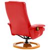 vidaXL Fauteuil de massage avec repose-pied rouge similicuir