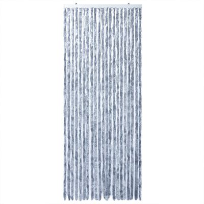 vidaXL Rideau anti-mouches argenté 100x200 cm chenille
