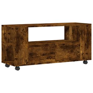 vidaXL Meuble TV ch&ecirc;ne fum&eacute; 102x34,5x43 cm bois d'ing&eacute;nierie