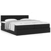 VidaXL Cadre de lit ottoman avec matelas noir 180x200 cm similicuir