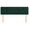 vidaXL T&ecirc;tes de lit 2 pcs Vert fonc&eacute; 80x7x78/88 cm Velours