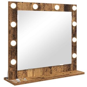 vidaXL Miroir de vanit&eacute; Rectangulaire Bois ancien 60 x 55 x 18 cm