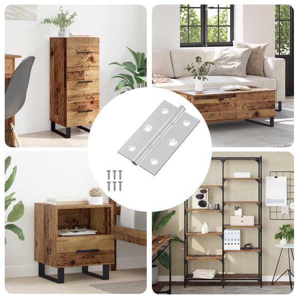 vidaXL Charni&egrave;re Uni 899 pcs Argent&eacute; 58 x 35 x 1 mm Acier