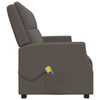 vidaXL Fauteuil de massage inclinable 3 places gris similicuir