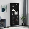 vidaXL Buffet haut Noir 69,5x34x180 cm Bois d'ing&eacute;nierie