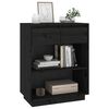 vidaXL Armoire console Noir 60x34x75 cm Bois de pin solide