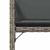 vidaXL Chaises de jardin avec coussins lot de 4 gris r&eacute;sine tress&eacute;e