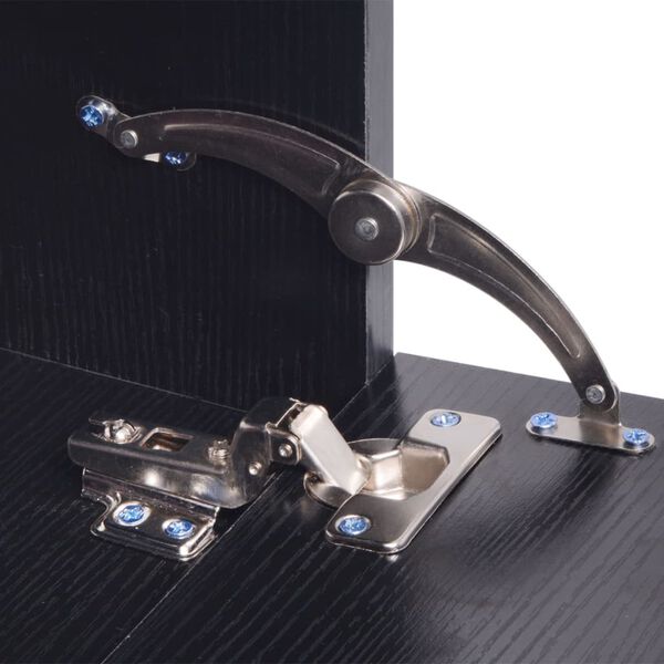 vidaXL 8 pi&egrave;ces de mobilier de salle de bain et lavabo Noir