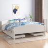 vidaXL Cadre de lit sans matelas blanc bois de pin massif 160x200 cm