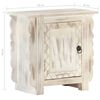 vidaXL Table de chevet Blanc 50x30x50 cm Bois de manguier massif