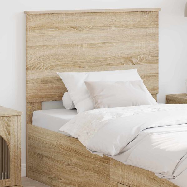 vidaXL T&ecirc;te de lit Ch&ecirc;ne Sonoma 100 cm Bois d&rsquo;ing&eacute;nierie