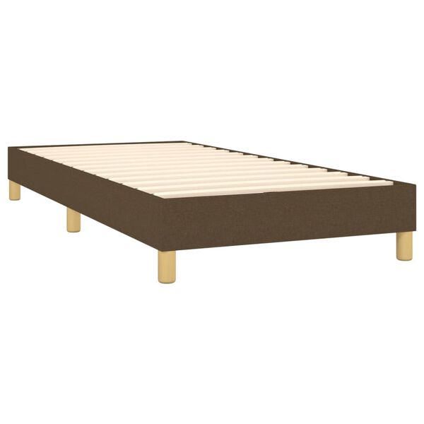 vidaXL Sommier &agrave; lattes de lit avec matelas Marron fonc&eacute; 90x200 cm
