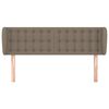vidaXL Tête de lit avec oreilles Taupe 147x23x78/88 cm Tissu