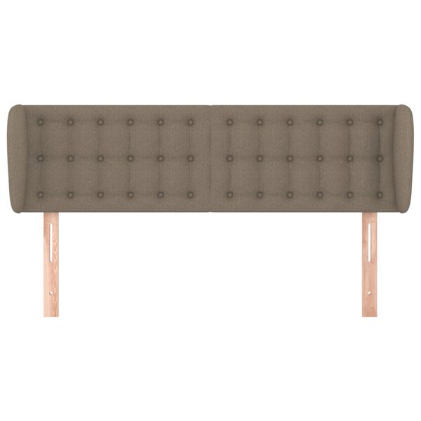 vidaXL Tête de lit avec oreilles Taupe 147x23x78/88 cm Tissu