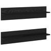 vidaXL &Eacute;tag&egrave;re Murale Montage mural 2 pcs Ch&ecirc;ne noir 80 x 11,5 x 18 cm